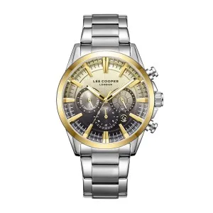 Ανδρικό ρολόι LEE COOPER LC08305.210 με χρυσό καντράν και μπρασελέ.