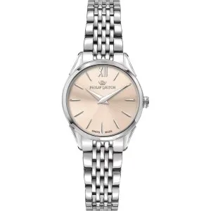 Γυναικείο ρολόι PHILIP WATCH R8253217511 ROMA από ανοξείδωτο ατσάλι με μπεζ καντράν και μπρασελέ.