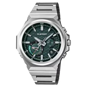 Ανδρικό Ρολόι CASIO G-Shock G-Steel GST-B1000D-3AER από ανοξείδωτο ατσάλι με πράσινο καντράν και μπρασελέ.