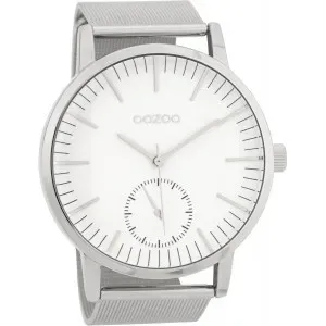 Ρολόι OOZOO C9620 Timepieces Xxl με Ασημί Μεταλλικό Μπρασελέ