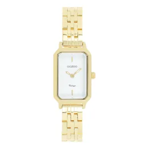 Γυναικείο ρολόι OOZOO C20427 Vintage με λευκό καντράν και μπρασελέ.