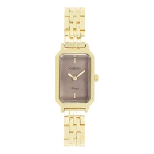 Γυναικείο ρολόι OOZOO C20428 Vintage με μπεζ καντράν και μπρασελέ.