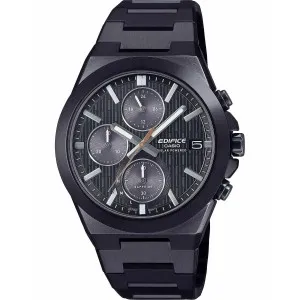 Ρολόι CASIO Edifice EFS-S650DC-1AEF από ανοξείδωτο ατσάλι με μαύρο καντράν και μπρασελέ.