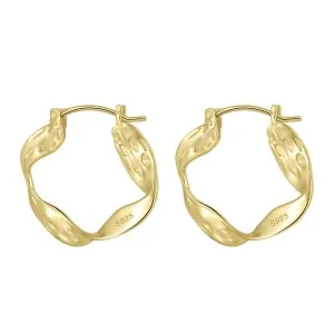 Γυναικεία σκουλαρίκια κρίκοι Jooliete SKGAE02 από επιχρυσωμένο ασήμι 925.