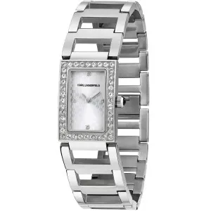 Γυναικείο ρολόι KARL LAGERFELD R0553103504 PARIS από ανοξείδωτο ατσάλι με ασημί καντράν και ασημί μπρασελέ.