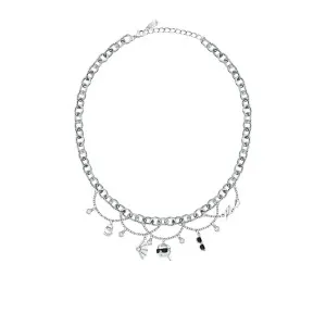 KARL LAGERFELD CHARMS KLAYD02 Γυναικείο Κολιέ Ασημένιο Με Κρεμαστά Σχέδια