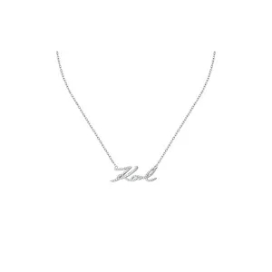 KARL LAGERFELD CHARMS KLAYD04 Γυναικείο Κολιέ Ασημένιο Με Λογότυπο