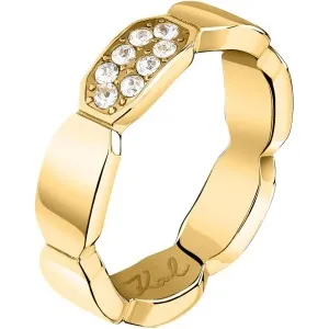 KARL LAGERFELD CRYSTALS KLAYC620-No 14 Γυναικείο Δαχτυλίδι Χρυσό Με Πέτρες