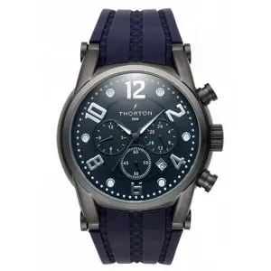 THORTON 9005322 Harald Dual Time Blue Rubber Strap 