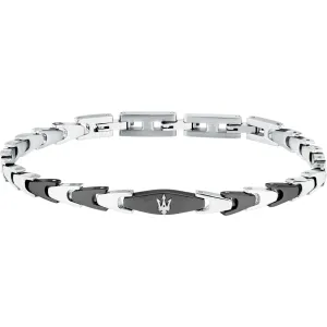 MASERATI ICONIC JM225AVD83 Βραχιόλι Δίχρωμο Με Τρίαινα