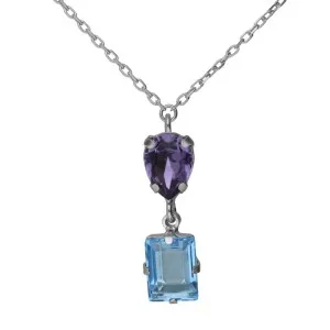 Γυναικείο κολιέ Victoria Cruz A5475-10HG από ασήμι 925 με πέτρα ζιργκόν.