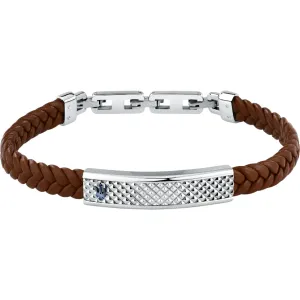 MASERATI RECYCLED LEATHER JM525AVE37 Βραχιόλι Καφέ Δερμάτινο