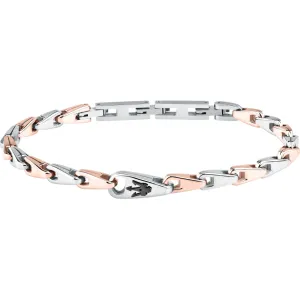 MASERATI ICONIC JM425AVD101 Βραχιόλι Τρίχρωμο Με Μαύρη Τρίαινα