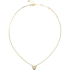 GUESS STEEL BELOVED JUBN06016JWYGT U Κολιέ Χρυσό Με Καρδιά Με Πέτρες