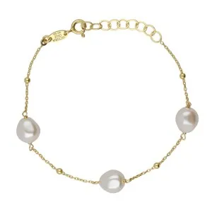 Γυναικείο βραχιόλι Victoria Cruz A5567-00DP από επιχρυσωμένο ασήμι 925