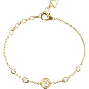 GUESS STEEL JAIPUR SPLENDOR JUBB06149JWYGL Βραχιόλι Χρυσό Με Πέτρες Και Λογότυπο