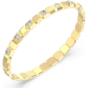 GUESS STEEL ACE OF DIAMONDS JUBB06176JWYGL Χειροπέδα Χρυσή Με Πέτρες