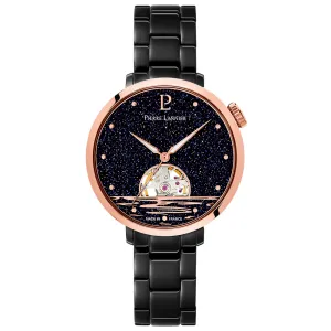 Γυναικείο ρολόι PIERRE LANNIER AUTOMATIC 149K739 από ανοξείδωτο ατσάλι με μαύρο καντράν και μαύρο μπρασελέ.