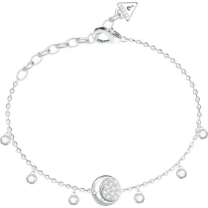 GUESS STEEL AURORA JUBB06239JWRHL Βραχιόλι Ασημένιο Με Κρεμαστά Με Σχέδιο Με Πέτρες