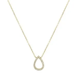 Γυναικείο χρυσό κολιέ με πέτρες ζιργκόν K1022K