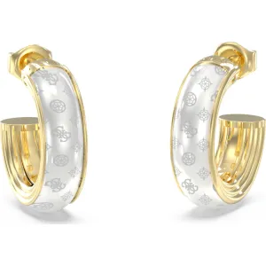 GUESS STEEL VIVA SOLEIL JUBE06166JWYGWHT U Κρίκοι Δίχρωμοι Με Λογότυπα