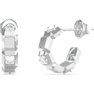 GUESS STEEL ACE OF DIAMONDS JUBE06183JWRHT U Κρίκοι Ασημένιοι Με Πέτρες