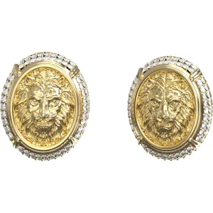 GUESS STEEL LIONESS QUEEN JUBE06191JWYGT U Σκουλαρίκια Χρυσά Με Λιοντάρι
