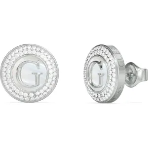 GUESS STEEL G TALISMAN JUBE06211JWRHT U Σκουλαρίκια Ασημένια Με Λογότυπο Με Πέτρες