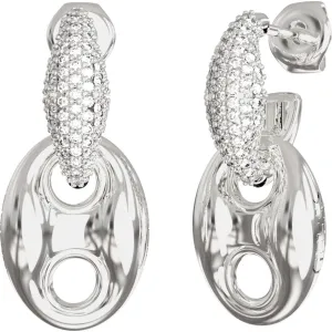 GUESS STEEL MARINA JUBE06221JWRHT U Σκουλαρίκια Ασημένια Με Πέτρες