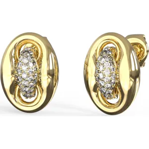 GUESS STEEL MARINA JUBE06225JWYGT U Σκουλαρίκια Χρυσά Με Πέτρα