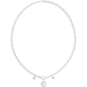 GUESS STEEL G TALISMAN JUBN06199JWRHT U Κολιέ Ασημένιο Με Καρδιές Με Λογότυπο Με Πέτρες