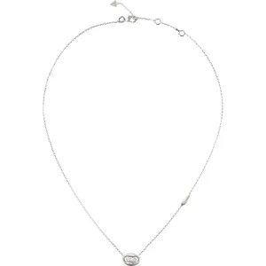 GUESS STEEL MARINA JUBN06223JWRHT U Κολιέ Ασημένιο Με Σχέδιο Με Πέτρες