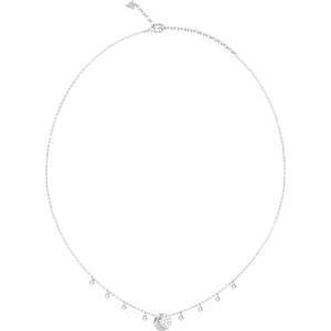 GUESS STEEL MARINA JUBN06238JWRHT U Κολιέ Ασημένιο Με Κρεμαστά Τσαρμ Με Σχέδιο Με Πέτρες