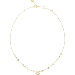 GUESS STEEL SPARKS JUBN06283JWYGT U Κολιέ Χρυσό Με Σχέδιο Με Πέτρες