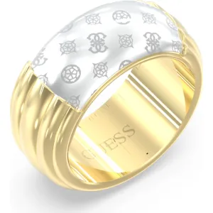 GUESS STEEL VIVA SOLEIL JUBR06168JWYGWH56 Δαχτυλίδι Δίχρωμο Με Σχέδια