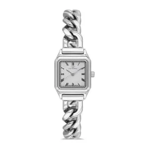 Γυναικείο ρολόι FERRO FL40132A-A  με λευκό καντράν και μπρασελέ.