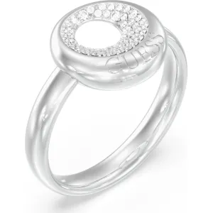 GUESS STEEL MOON DROPS JUBR06248JWRH52 Δαχτυλίδι Ασημένιο Με Σχέδιο Με Πέτρες