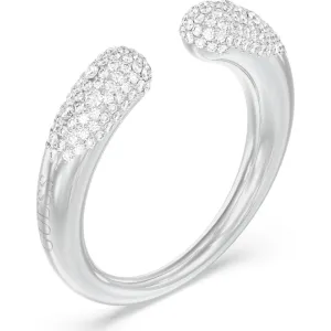 GUESS STEEL MOON DROPS JUBR06256JWRH54 Δαχτυλίδι Ασημένιο Με Πέτρες