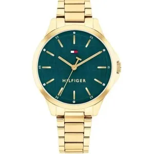 Ρολόι TOMMY HILFIGER 1782860 Chloe από ανοξείδωτο ατσάλι με πράσινο καντράν και μπρασελέ.