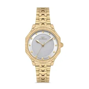 Γυναικείο ρολόι FERRO FL21632AWT-B με ασημί καντράν και μπρασελέ.