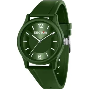 Ρολόι SECTOR EX-Q R3251203004 από ανοξείδωτο ατσάλι με πράσινο καντράν και πράσινο καουτσούκ λουράκι.