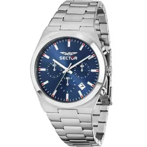 Ανδρικό ρολόι SECTOR C300 R3273301003 από ανοξείδωτο ατσάλι με μπλε καντράν και μπρασελέ.