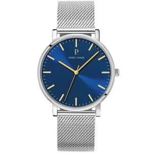 Γυναικείο ρολόι PIERRE LANNIER 217G161 από ανοξείδωτο ατσάλι με μπλε καντράν και μπρασελέ.