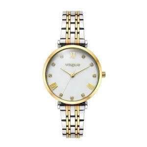 Γυναικείο ρολόι VOGUE 616361 New Bliss από ανοξείδωτο ατσάλι με φίλντισι καντράν και ασημί-χρυσό μπρασελέ.