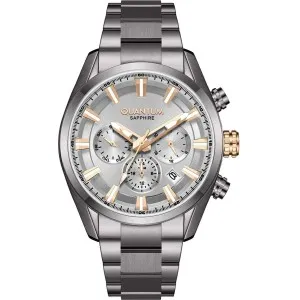 Ανδρικό ρολόι QUANTUM ADG1219.070 ADRENALINE από ανοξείδωτο ατσάλι με γκρι καντράν και μπρασελέ.