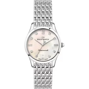 Γυναικείο ρολόι PHILIP WATCH R8253208519 GRACE από ανοξείδωτο ατσάλι με φίλντισι καντράν και μπρασελέ.