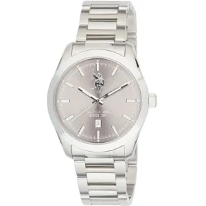 Ανδρικό ρολόι U. S. Polo Assn. USP7344ST Roman με γκρι καντράν και μπρασελέ.