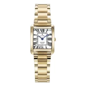 Γυναικείο ρολόι JACQUES DU MANOIR JDM JWL04402 EMILY Inspiration Prime από ανοξείδωτο ατσάλι με λευκό καντράν και μπρασελέ.