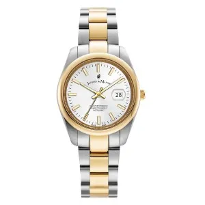 Γυναικείο ρολόι JACQUES DU MANOIR JWL03804 Allure από ανοξείδωτο ατσάλι με ασημί καντράν και μπρασελέ.