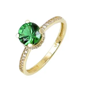 Χρυσό γυναικείο μονόπετρο δαχτυλίδι FL34968